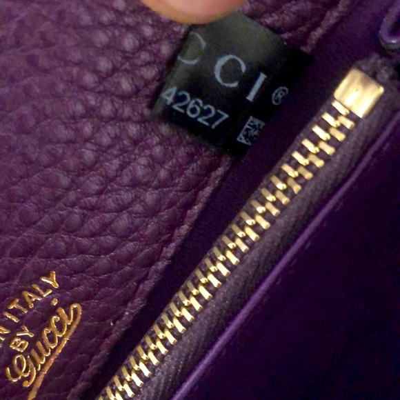 GUCCI Interlocking GG Dollar Crossbody WOC Pebbled Calfskin Leather - Picture 9 of 14